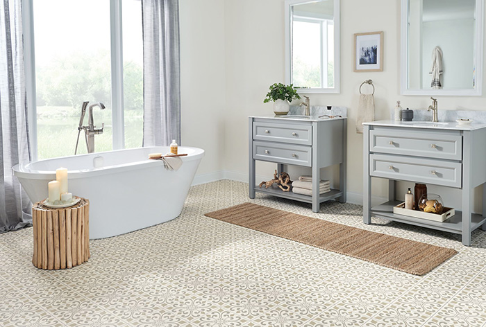 Coles Fine Flooring | Armstrong Luxury Vinyl Tile bathroom