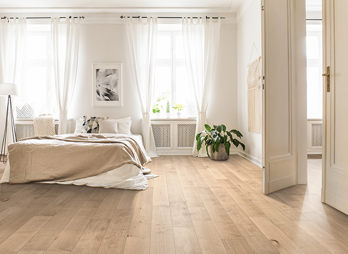 Coles Fine Flooring | light hardwood floor bedroom