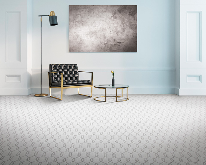 Coles Fine Flooring | White living room Karastan Kashmere Nylon