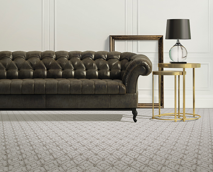 Coles Fine Flooring | classic elegant living room Karastan Kashmere Nylon