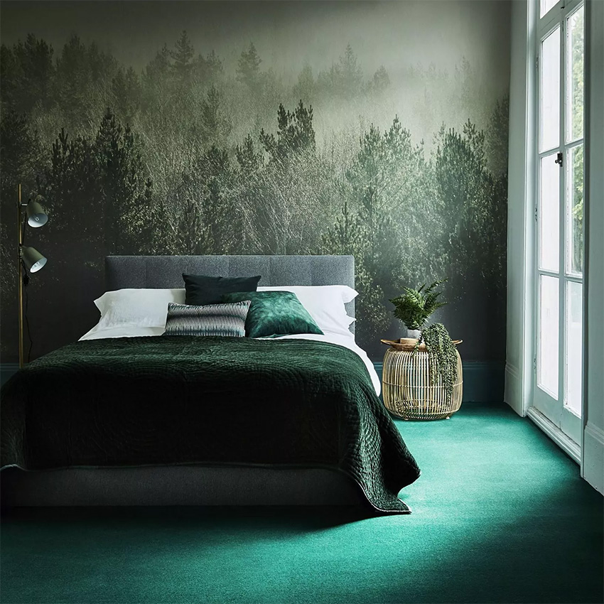 Coles Fine Flooring | emerald jewel toned carpet bedroom