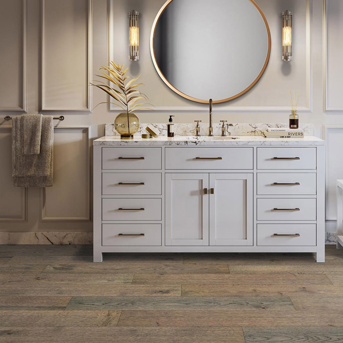 Coles Fine Flooring | Mohawk UltraWood hardwood bathroom