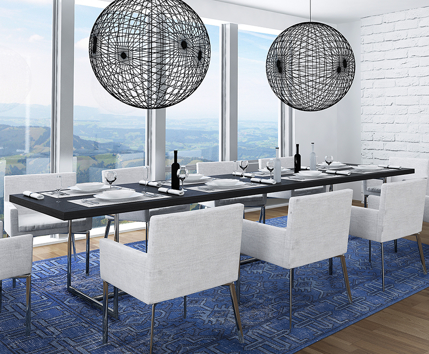 Coles Fine Flooring | Custom Area Rug dining room