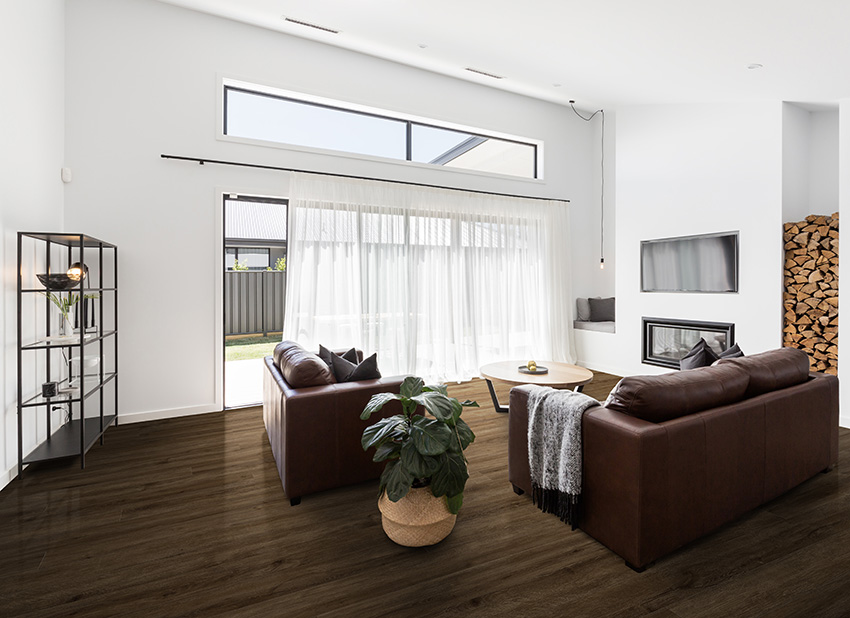 Coles Fine Flooring | dark hardwood small living room