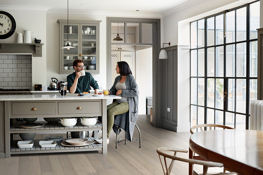 Coles Fine Flooring | trendy grey kitchen hardwood