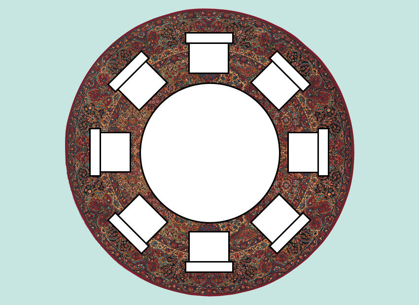 Coles Fine Flooring | round Area Rug Diagram dining room