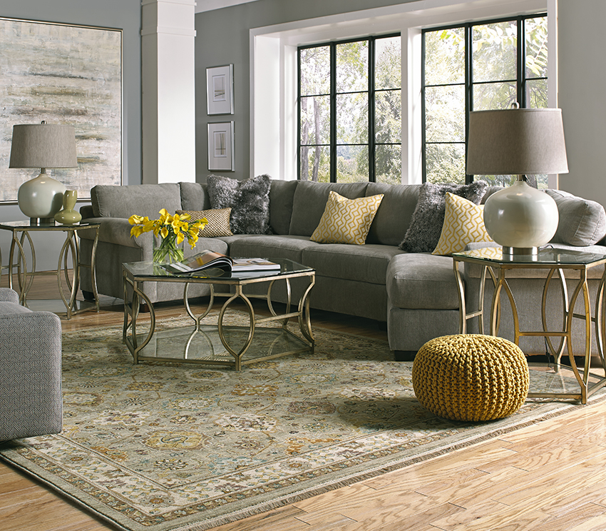 Coles Fine Flooring | grey living room large area rug