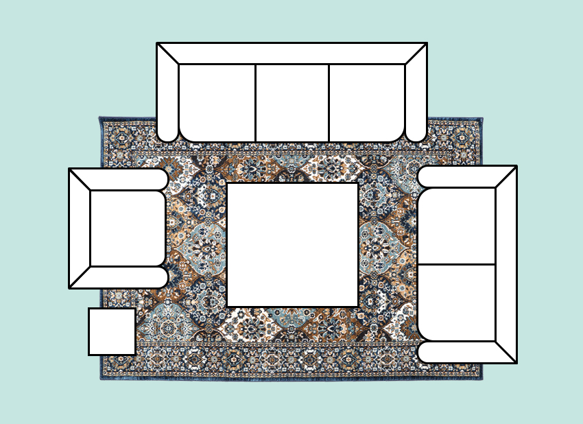 Coles Fine Flooring | Area Rug Diagram living room