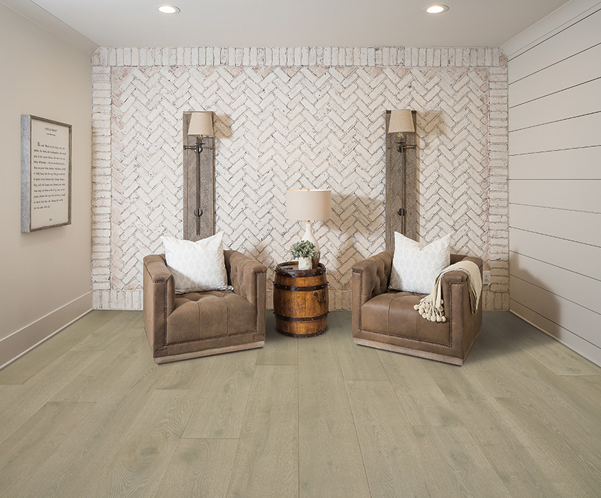 Coles Fine Flooring | cozy natural hardwood seating area