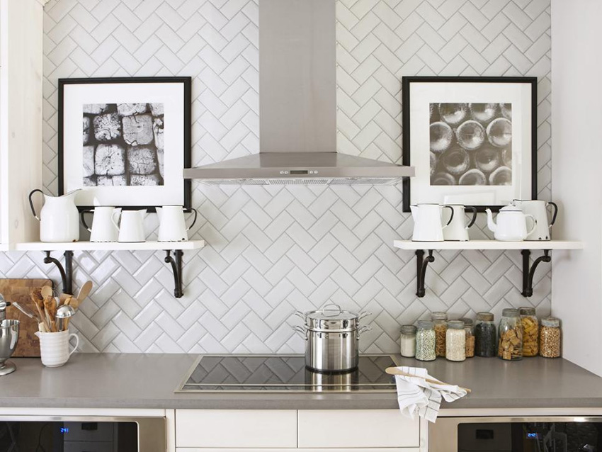 Coles Fine Flooring | Herringbone Subway tile backsplash