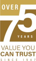 Over 75 Years - Value Logo - Gold