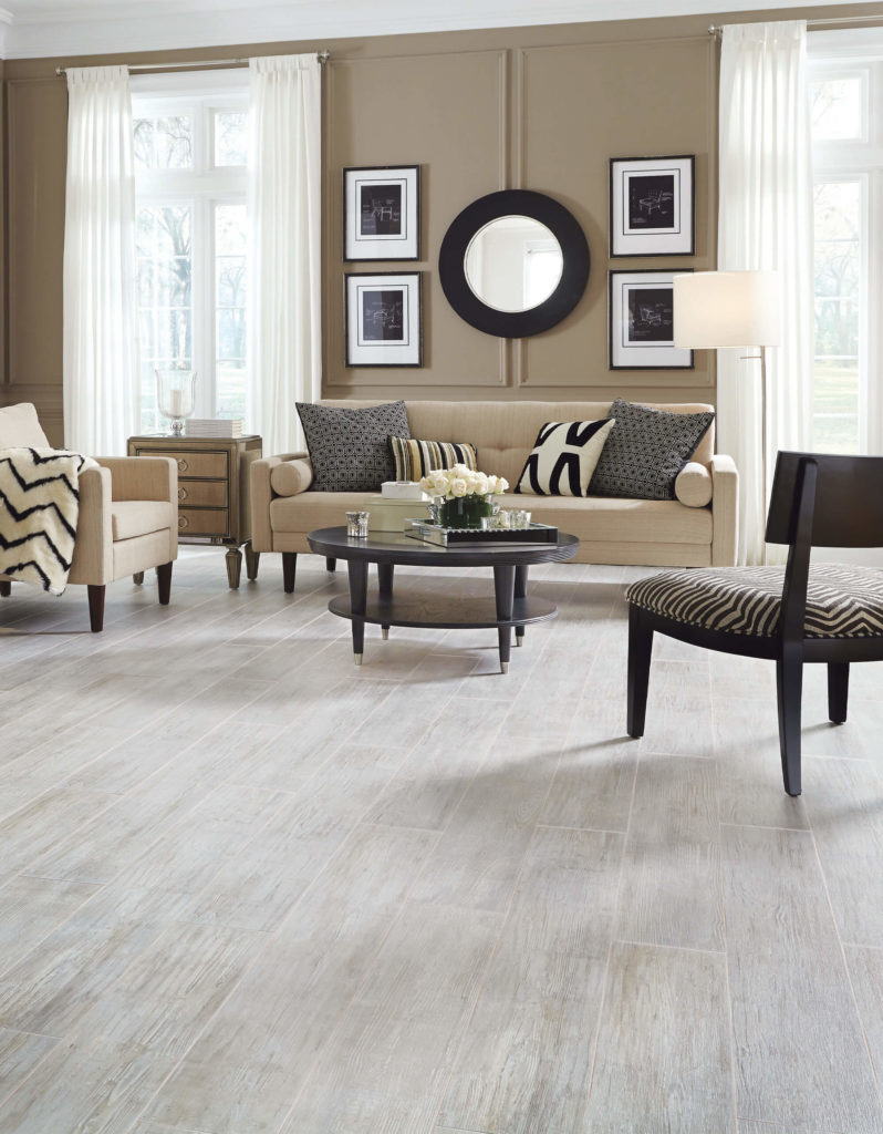 laminate flooring in modern and sleek living room