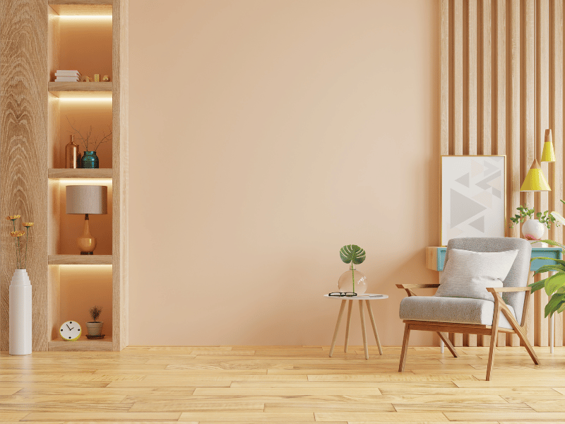 Peach Fuzz Pantone Color of the Year in an Accent Wall