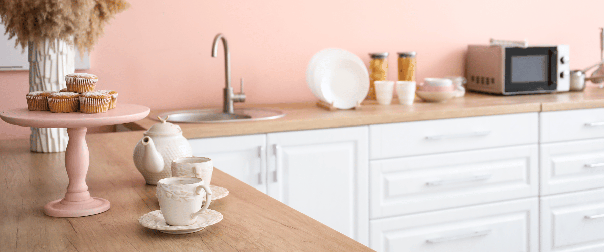 Peach Fuzz Pantone Color of the Year in the Kitchen Interior Design