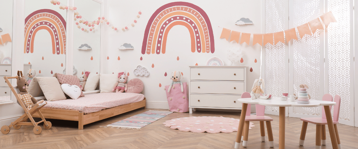 Peach Fuzz Pantone Color of the Year in a Nursery