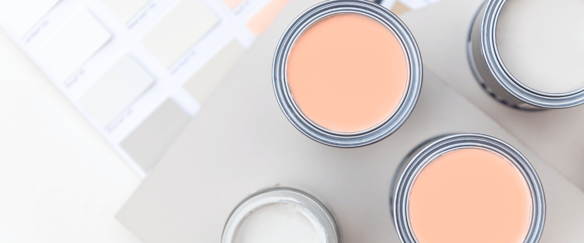 Peach Fuzz Pantone Color of the Year Paint Buckets